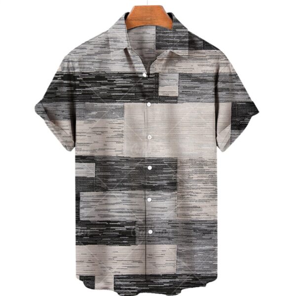 Camisas masculina manga curta,  Oversized Xadrez Floral, Tops Botões, Casuais Verão, Roupas De Luxo Sociais Homens Havaí Camisas 5XL - Image 23