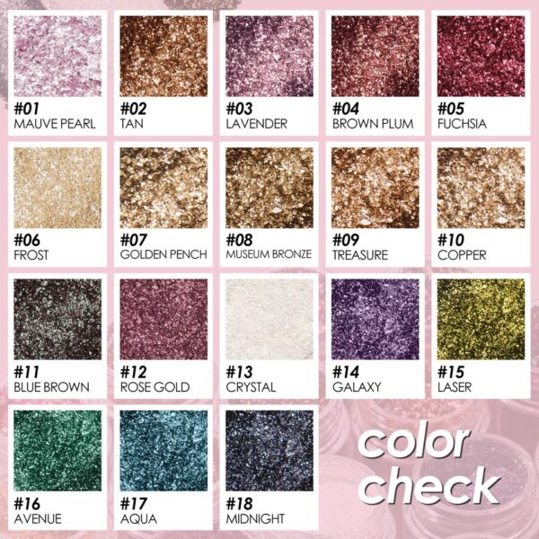Sombra líquida, Focallure, Glitter, sombra, brilho, diamante, iluminar, pigmento, maquiagem, 18 cores - Image 11