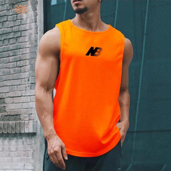 Camisetas regata masculina Men's Gym Fitness Training, verão, secagem rápida, Silm Fit, Bodybuilding - Image 15