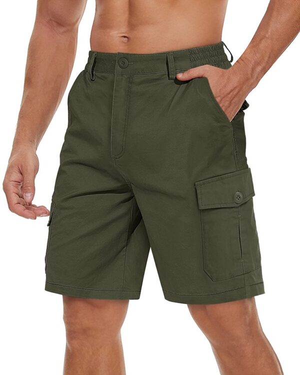 Bermudas de algodão, respirável, Tacvasen, casual, multi-bolsos, trabalho, caminhadas, tático, ao ar livre, verão - Image 16