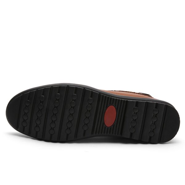 Sapatos masculinos de couro casual, mocassins masculinos, sapatos pretos leves e macios, plus size, 38-46 - Image 4