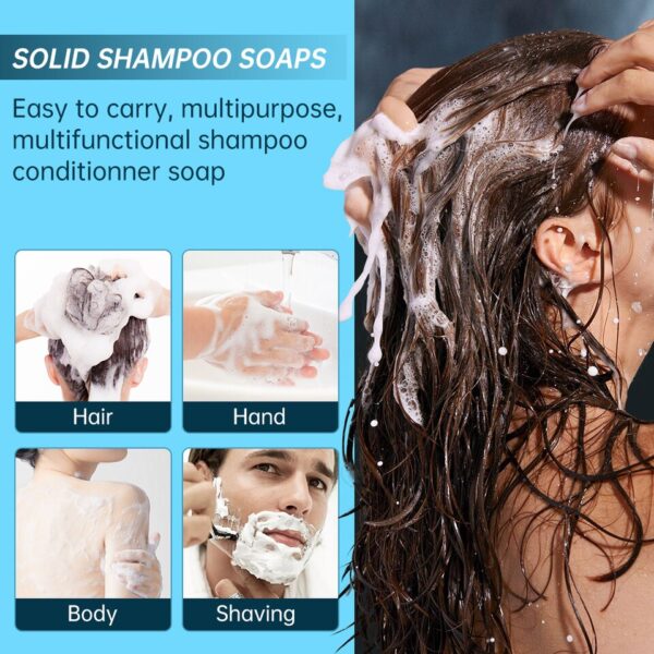 Shampoo em barra, cabelo Branco Escurecimento, Sabão De Bambu, Limpeza De Carvão, Anti Caspa, Espuma De Tratamento De Cabelo, Shampoos Sólidos, Barra - Image 8