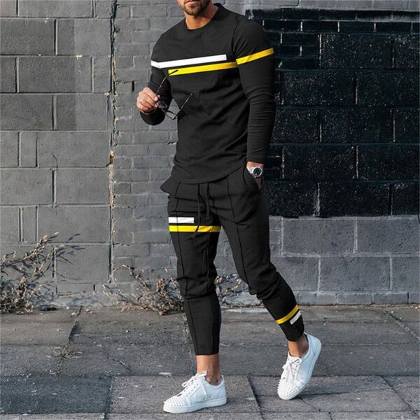 Calças de moletom + blusa manga comprida, vintage, Moletom extragrande, Roupas masculinas, Outono, Streetwear, conjunto 2 peças, 2023 - Image 13