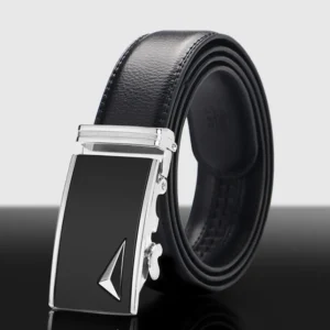 Cintos de couro genuíno, masculino, [Dwts],  fivela automática preto, cintos cummerbunds cinturão homens