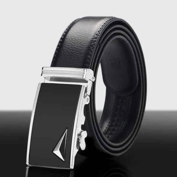 Cintos de couro genuíno, masculino, [Dwts],  fivela automática preto, cintos cummerbunds cinturão homens