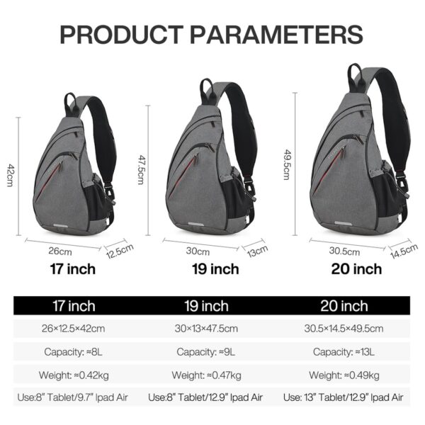 Mochila de Ombro MIXI, Bolsa Crossbody Sling USB, Ciclismo, Esportes, Viagem, Moda Versátil, Bolsa de Estudante - Image 4