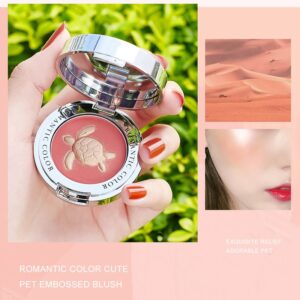 Pó Blush Mineral Pigmento, Paleta De Péssego, Face Blush, Creme Brilhante Blush, Sombra Vermelha