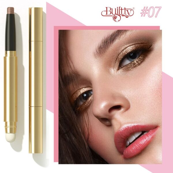 Sombra de olho Builtty Maquiagem-Matte Glitter Eyeshadow Palette Stick, preto, verde escuro, rosa, vermelho, azul,  Nude - Image 16