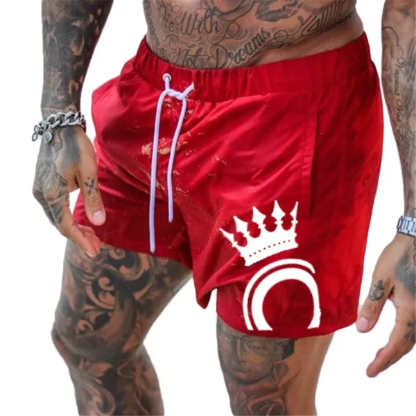 Shorts masculino esportivos, de secagem rápida, calça casual, corredor fino, moda praia, roupa de rua, verão - Image 3