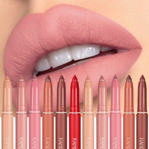 Batom/Caneta, lipstick, Nude Pink Matte, Brilho labial monocromático, impermeável, batom de longa duração, lápis de lábios maquiagem, 12 cores