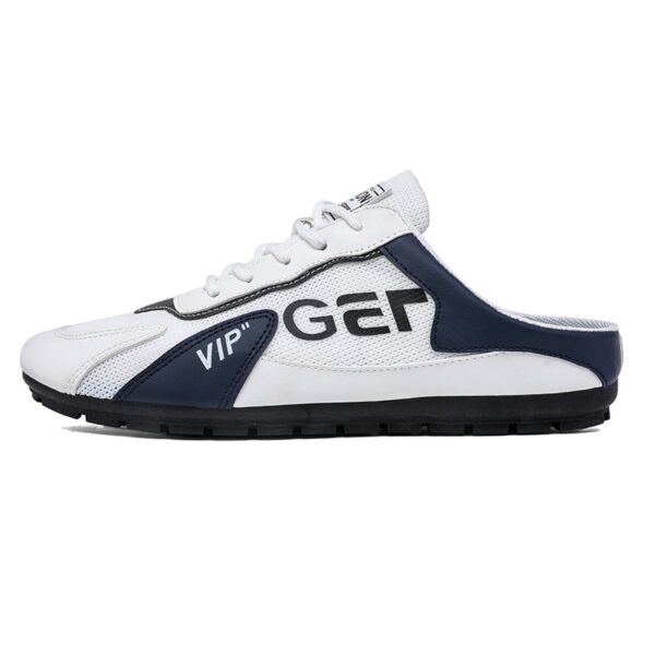 Sapatos masculino antiderrapante de vulcanização, meia-calça masculina, calçado liso casual, seção fina Baotou, confortável, moda verão - Image 6