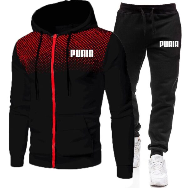 Calças de moletom + blusa com capuz com zíper, calça casual fitness, roupas esportivas para jogging, estampa inverno, 2023 - Image 11