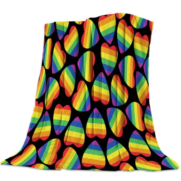 Cobertor de flanela LGBTQ, Orgulho arco-íris, Cobertores vintage para cama, Sofá, Leve, Macio, Cama Aconchegante, Quente. - Image 15