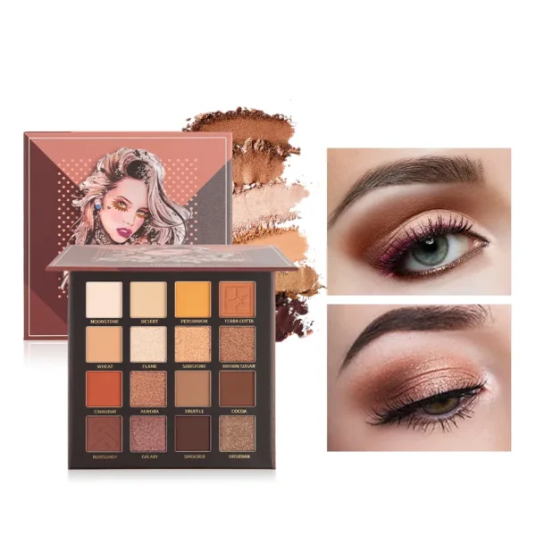 Sombras em pó, paleta 16 cores fosca, Imagic,, pigmentada, nova chegada - Image 7
