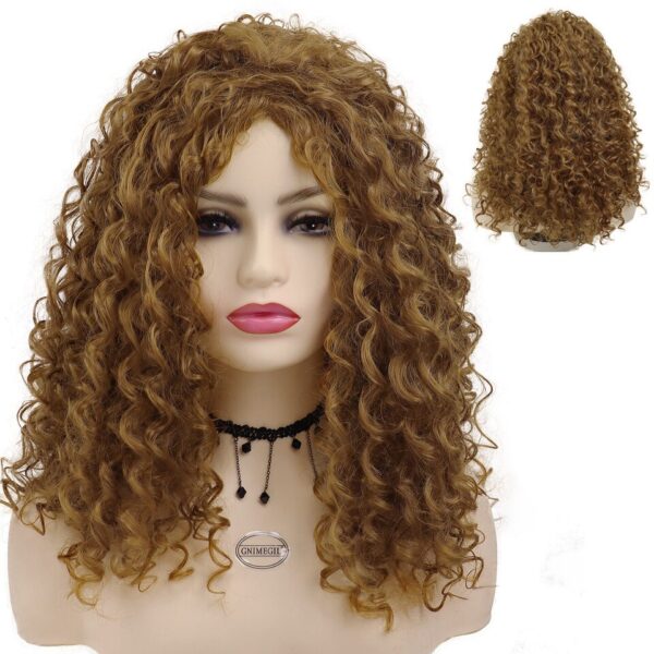 Perucas sintética Afro, GNIMEGIL, cor ruiva, longa, perucas encaracoladas, macia, grossa, onda profunda, cabelo feminino. - Image 5