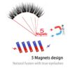 Cílios magnéticos, LEKOFO,  Natural Mink Eye Lashes, 5 Cílios Magnéticos, 4 Pares Ímãs, Faux Lashes Pinças, 8Pcs - Image 15