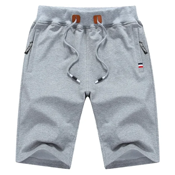 Bermudas masculina de algodão, casual, calças de verão, roupas de praia pretas, marca clássica, novo, 2023 - Image 5