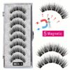 Cílios magnéticos, LEKOFO,  Natural Mink Eye Lashes, 5 Cílios Magnéticos, 4 Pares Ímãs, Faux Lashes Pinças, 8Pcs - Image 26