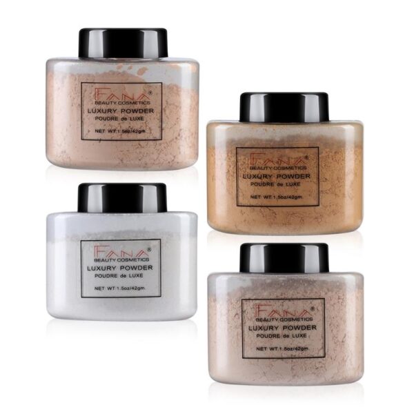 Pó facial suave solto, controle de óleo rosto, pó maquiagem corretivo highlighter pó mineral maquiagem solto pó escova - Image 2