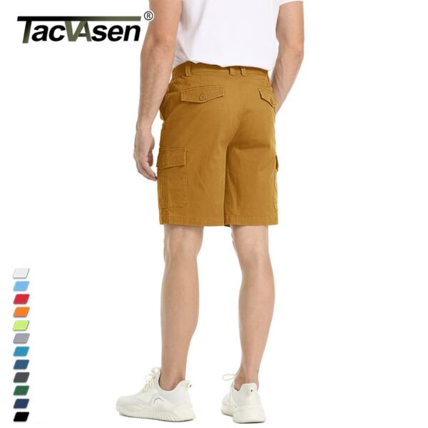 Bermudas de algodão, respirável, Tacvasen, casual, multi-bolsos, trabalho, caminhadas, tático, ao ar livre, verão - Image 18