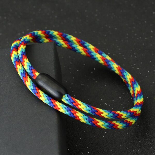 Pulseiras náutica com fivela magnética masculina, Noter, de macramé de camada dupla, aço inoxidável, alta qualidade, 2023 - Image 4