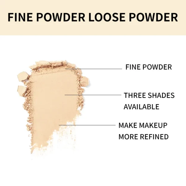 Pó facial mineral translúcido, Loose Powder Setting, Shrink Pore Impermeável Matte Finish Maquiagem Cosméticos Long-Last Oil Control - Image 2