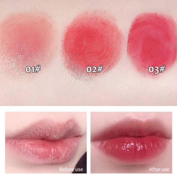 Batom hidratante, Rachadura seca rachado, Loção labial, Esmalte labial vívido, Vermelho matizado, Outono, Inverno - Image 4