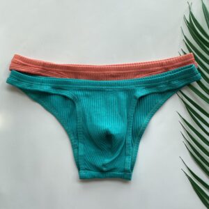 Cuecas masculina LGBTQ, cintura baixa respirável, algodão macio, G-String Underwear, tanga masculina, sólida, bolsa