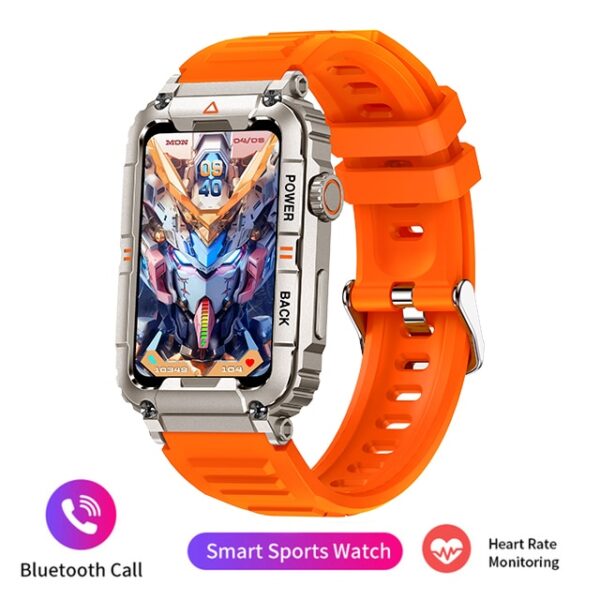 Relógio de pulso, monitor de saúde militar Smartwatch , Android, IOS, de fitness, Chamada Bluetooth, IP68 impermeável, Smartwatch esportivo, 2023 - Image 7