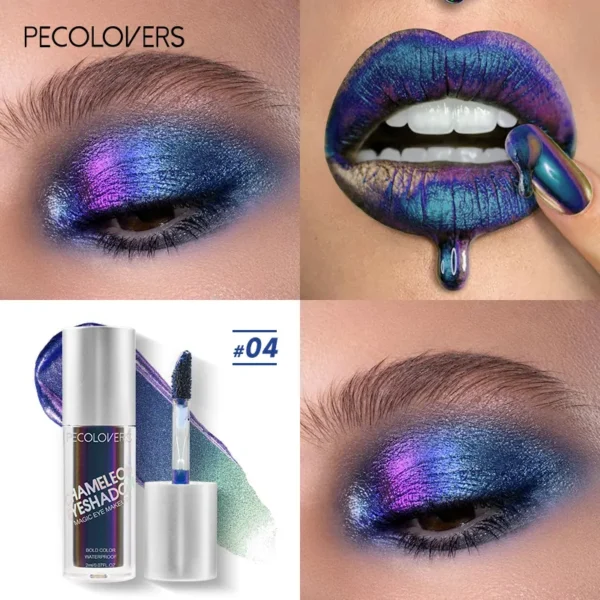 Sombras em pó,  Metálica, Pigmento Aurora, Multi Cromo, Líquido Eye Shadow Stick, Alta Luz Camaleão, Maquiagem - Image 7