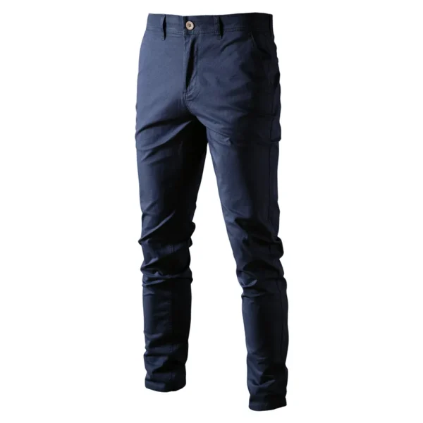 Calças masculina algodão casual, AIOPESON, Cor sólida Ajuste fino, Nova Primavera Outono Alta qualidade Calças executivas clássicas masculinas - Image 15