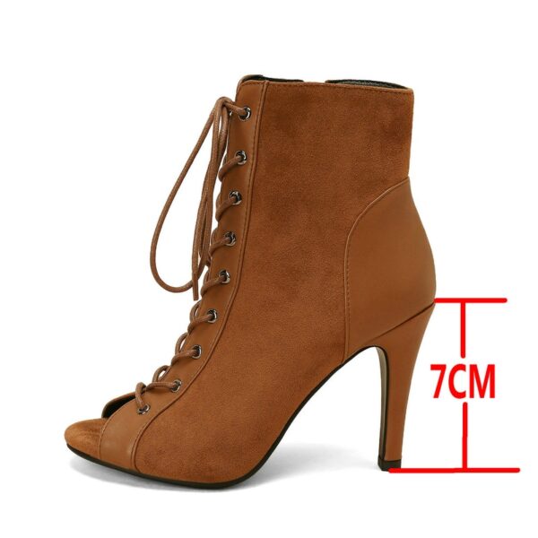 Sapatos feminino de Verão de Alta Qualidade, Sexy Salto Alto, Dedo Aberto, Zíper, Conforto Senhoras, Indoor Jazz, Dança, Nova Moda Nobre, 47 - Image 16