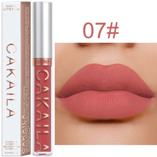 Batom líquido fosco de veludo, nude, maquiagem à prova d água, longa duração, vermelho brilho labial sexy glaze - Image 26