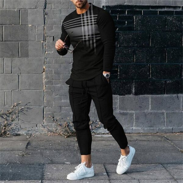 Calças de moletom + blusa manga comprida, vintage, Moletom extragrande, Roupas masculinas, Outono, Streetwear, conjunto 2 peças, 2023 - Image 24