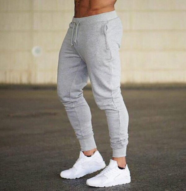 Calças masculina de algodão fina respirável, casual, de boca de feixe, esportes de treino de corrida, musculação, novo 2023 - Image 7