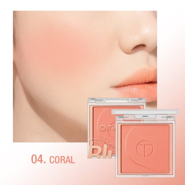 Blush Pó-O.TW O.O-Paleta Matte, Brilho Natural, Misturas de Longa Duração, Rosa Pêssego, Face Cheek,  6 Cores - Image 6