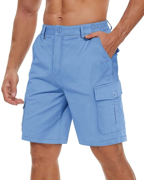 Bermudas de algodão, respirável, Tacvasen, casual, multi-bolsos, trabalho, caminhadas, tático, ao ar livre, verão - Image 5