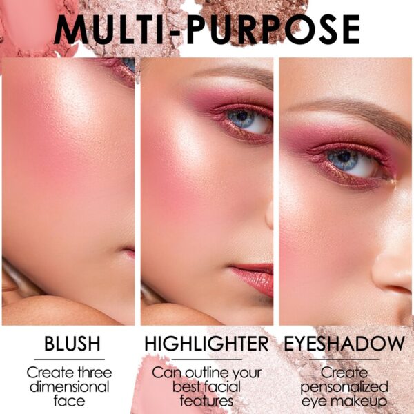 Blush pigmento, Focallure-Paleta De Péssego Maquiagem, Nutrição Mineral, Tonalidade De Bochecha, Contorno De Rosto, Blush Em Pó, Creme, 5 Cores - Image 5