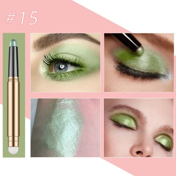 Sombra de olho Builtty Maquiagem-Matte Glitter Eyeshadow Palette Stick, preto, verde escuro, rosa, vermelho, azul,  Nude - Image 5