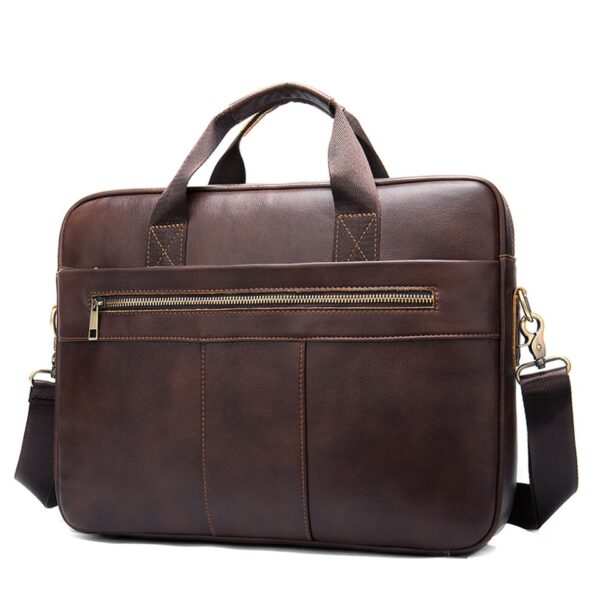 Bolsas casuais de couro genuíno, sacos para laptop, sacos masculinos de viagem de negócios, bolsa de ombro masculina - Image 11