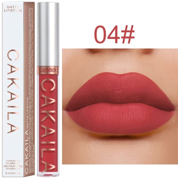 Batom líquido fosco de veludo, nude, maquiagem à prova d água, longa duração, vermelho brilho labial sexy glaze - Image 7