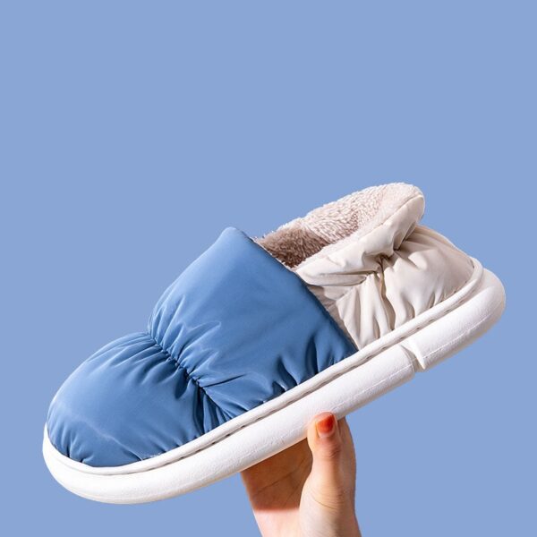 Chinelos de inverno unissex, Comwarm, torradas, chinelos de algodão de pelúcia quente, antiderrapante sola grossa, para casais novo - Image 12