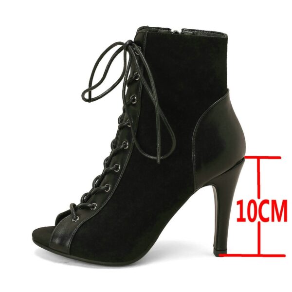 Sapatos feminino de Verão de Alta Qualidade, Sexy Salto Alto, Dedo Aberto, Zíper, Conforto Senhoras, Indoor Jazz, Dança, Nova Moda Nobre, 47 - Image 8