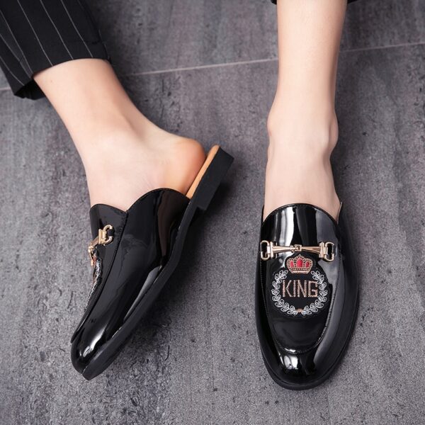 Chinelos masculino de cabeça, sandálias pretas, sandálias esculpidas à mão respiráveis, sapatos da moda europeia e americana, tamanhos masculinos 38-45, novo, verão - Image 7