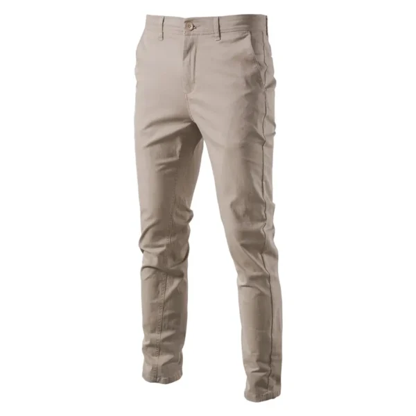 Calças masculina algodão casual, AIOPESON, Cor sólida Ajuste fino, Nova Primavera Outono Alta qualidade Calças executivas clássicas masculinas - Image 13