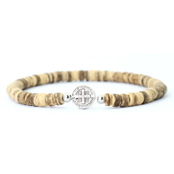 Pulseiras de Madeira unissex, frisada, 4mm Pulseira Cruzada, Olhos De Tigre Naturais, Pulseira De Madeira, Meditação, Jesus, Fé - Image 10
