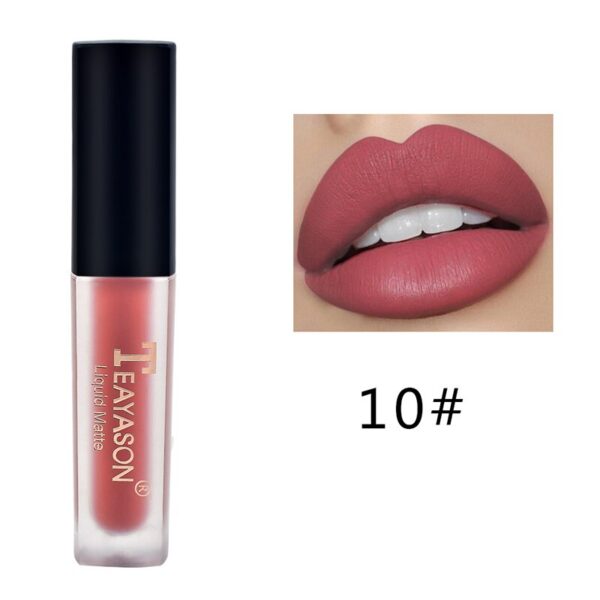 Batom líquido fosco de veludo, nude, maquiagem à prova d água, longa duração, vermelho brilho labial sexy glaze - Image 18
