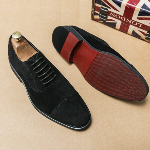 Sapatos masculino Oxfords, marrom, preto, PU Office Brogue Dress Shoes - Image 12