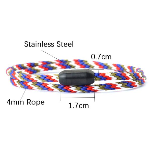 Pulseiras náutica com fivela magnética masculina, Noter, de macramé de camada dupla, aço inoxidável, alta qualidade, 2023 - Image 11