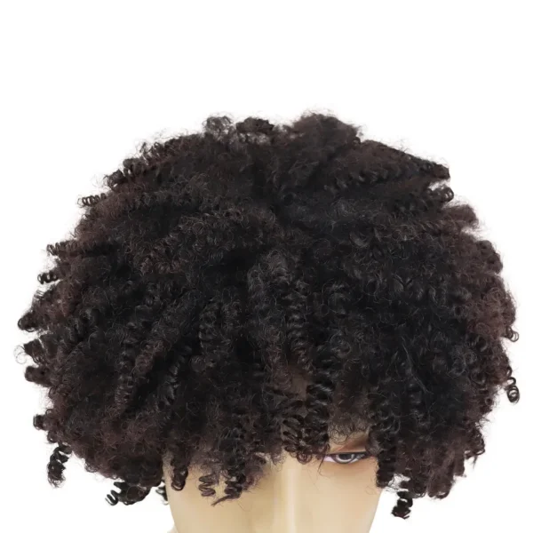 Perucas cabelo curto encaracolado sintética GNIMEGIL, cortes de cabelo natural masculino, peruca afro, fantasia, marrom - Image 5